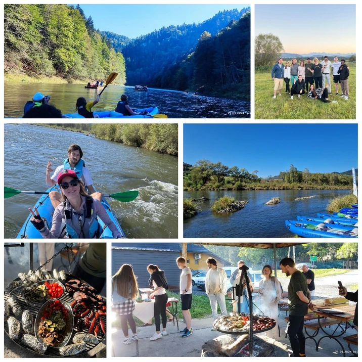 Integracyjny spływ kajakowy i wspólne grillowanie zespołu na łonie natury w malowniczym otoczeniu