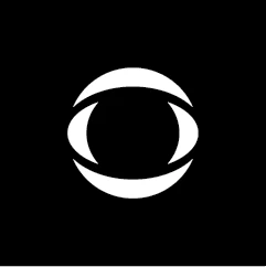 Logo CBS w białym kolorze na czarnym tle symbolizujące amerykańską stację telewizyjną