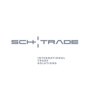 Logo firmy sch trade oferującej międzynarodowe rozwiązania handlowe w nowoczesnym stylu