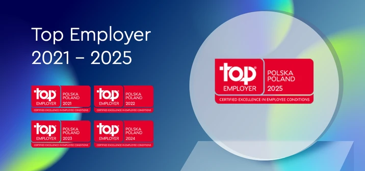 Certyfikat Top Employer dla Polski na lata 2021-2025 potwierdzający doskonałe warunki pracy