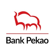 Logo Banku Pekao z charakterystycznym czerwonym żubrem na białym tle w profilu pracodawcy