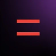 Logo firmy z dwoma czerwonymi równoległymi liniami na ciemnym fioletowym tle symbolizujące równowagę i nowoczesność