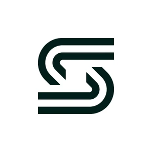 Logo firmy złożone z stylizowanych liter S i G w nowoczesnym minimalistycznym stylu