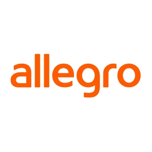 Logo Allegro przedstawione pomarańczowym napisem na białym tle symbolizujące popularną platformę e-commerce